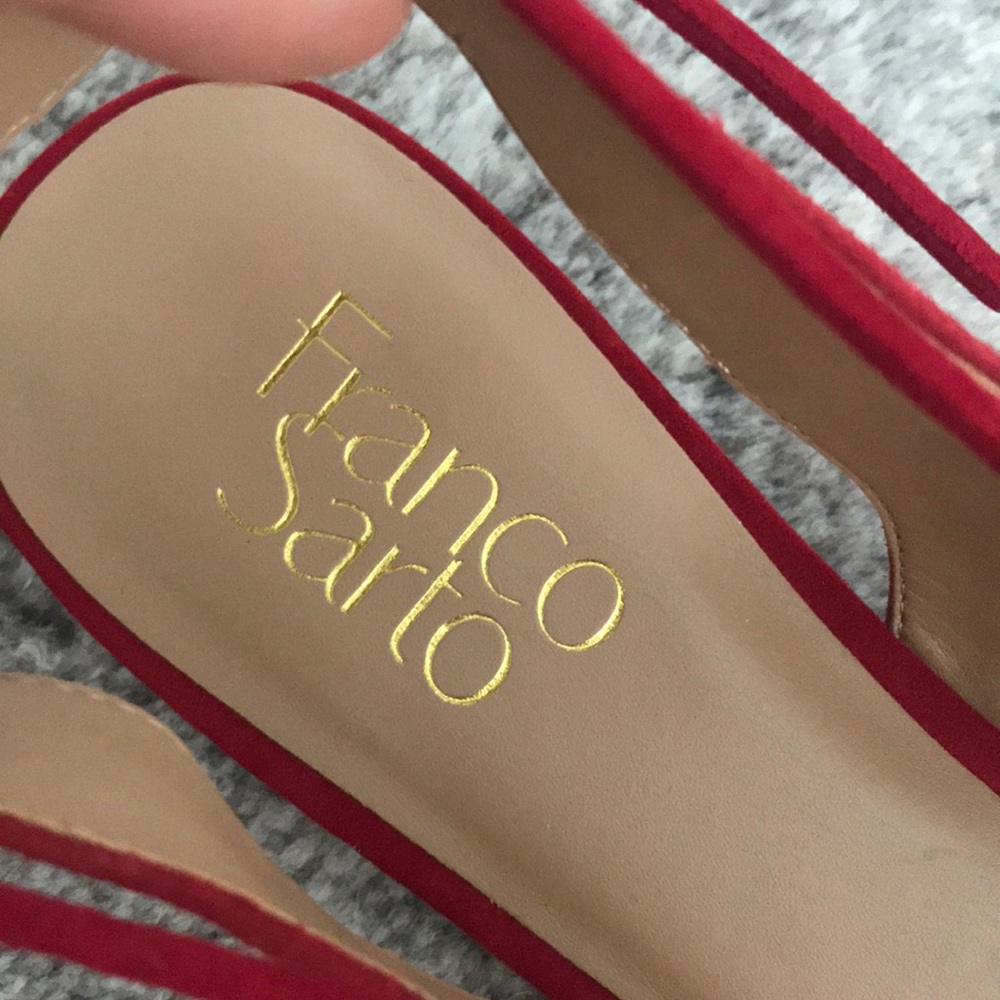 Franco Sarto Sexy Red Flats - Picture 2 of 4
